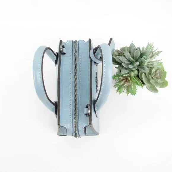 NWT Coach Crocodile Embossed Andrea Mini Carryall Bag - Picture 6 of 8